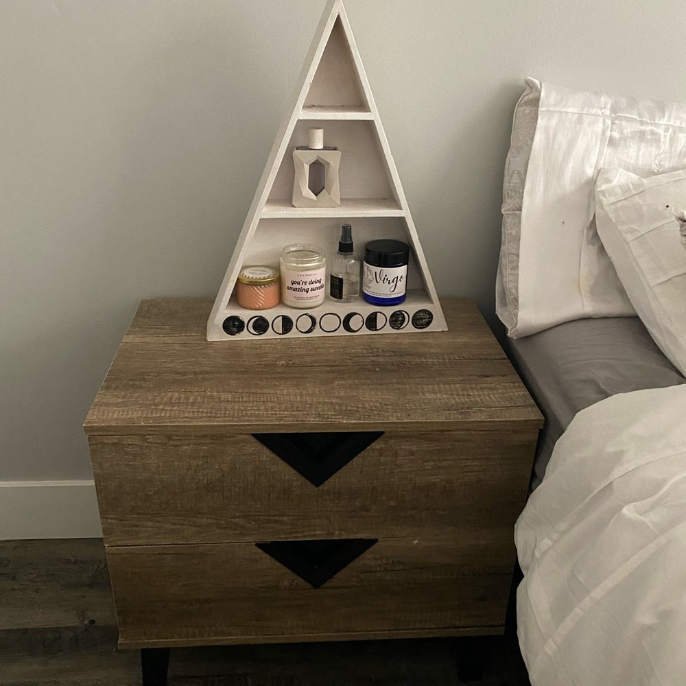 triangle moon phase shelf